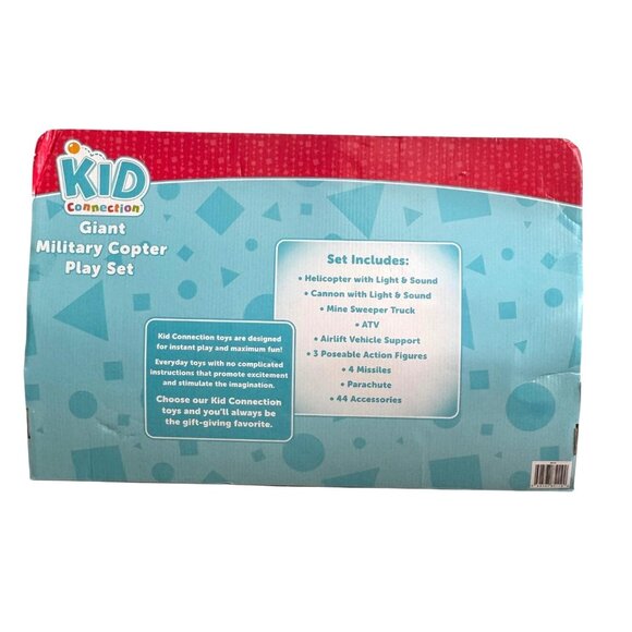 Giant Military Copter Play Set With 57 Pieces Light & Sound Features Heavy Airli - Picture 7 of 11